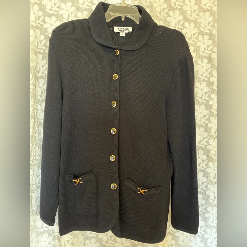 St. John Knit SJK BLACK Jacket 10